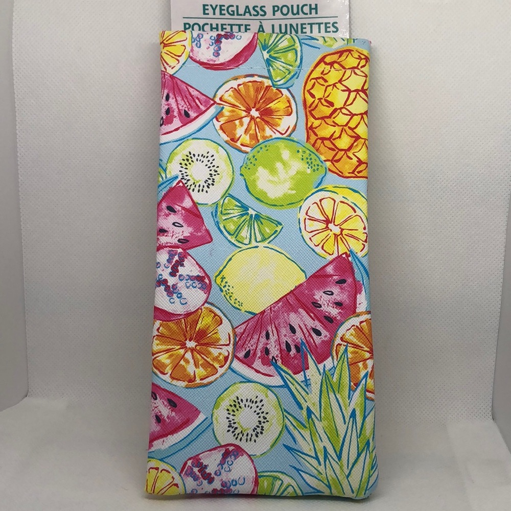 🍉 Fruit Design Eyeglass / Sunglass Pouch Case with Easy Open Design NWT 🍊
